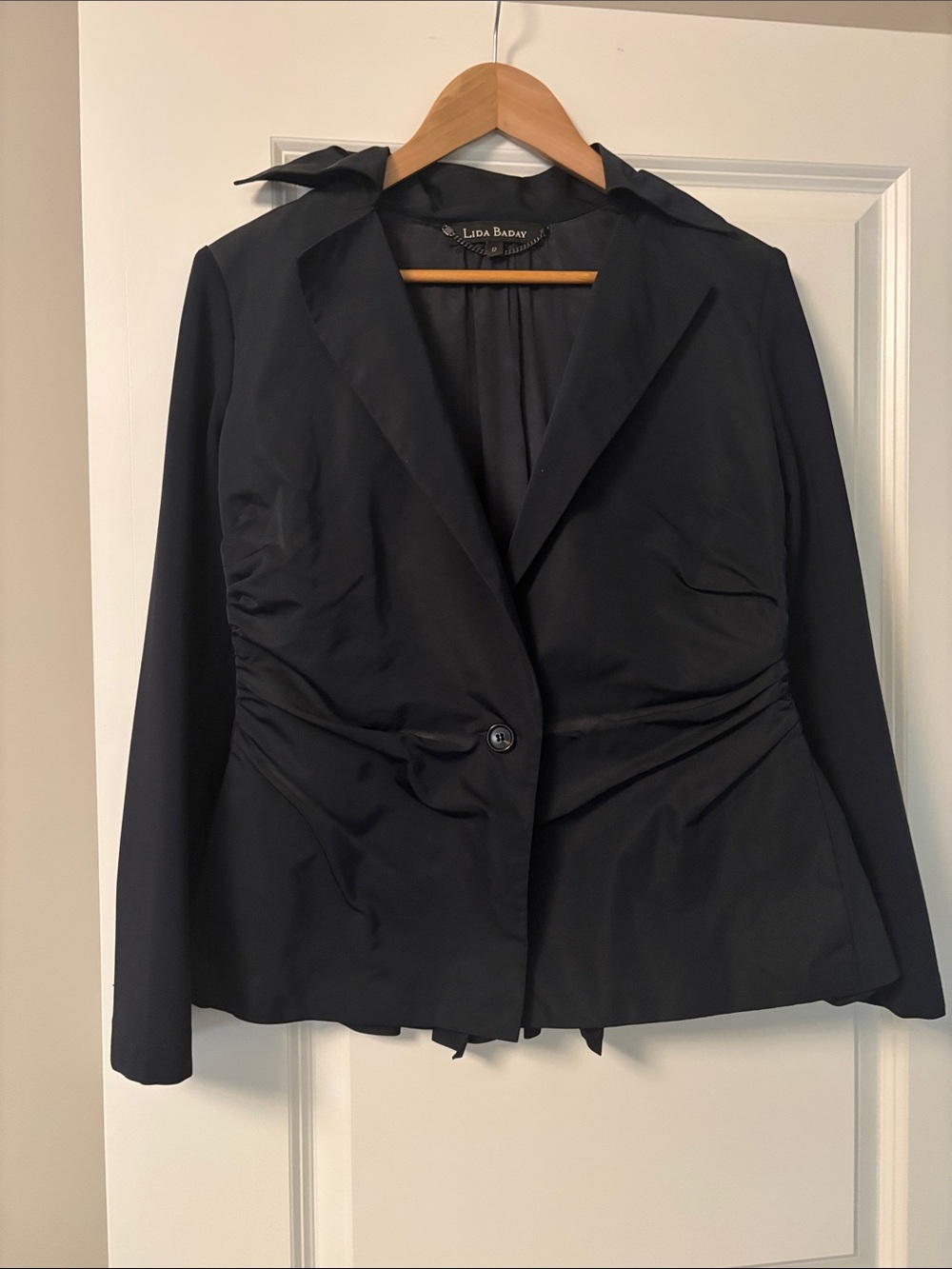 Lida Baday Black Single-Button Tailored Blazer
